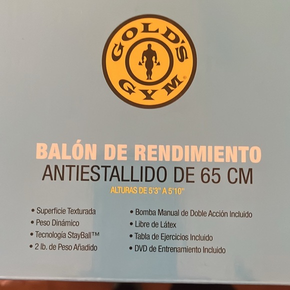 *3 for $10* NWOT Gold's Gym Anti-Burst Performance Ball - Picture 2 of 3